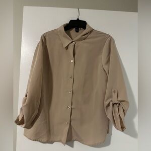 Women’s Size 16W Roaman’s Beige Women's Blouse